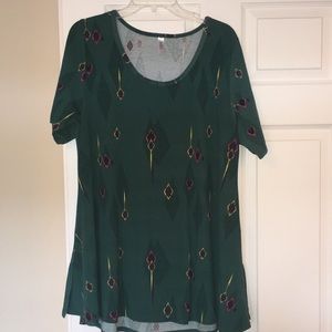 Green Aztec lularoe tunic t shirt size XL